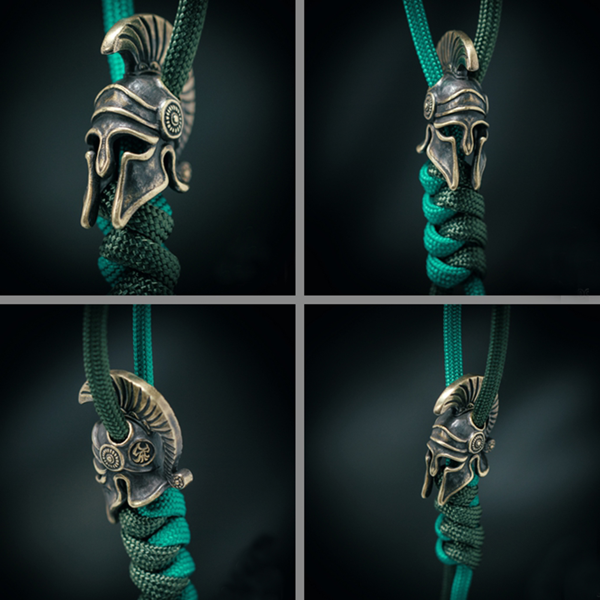 Spartan Helmet Bead Silver Paracord Beads for Warriorinspired Style